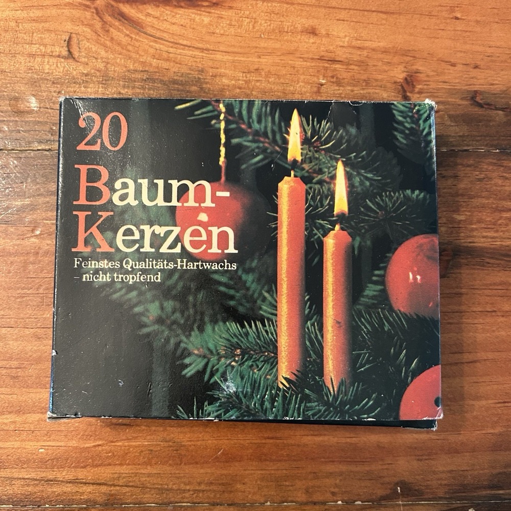 (20) Vintage Baum-Kerzen Red Chime Candles 4" German